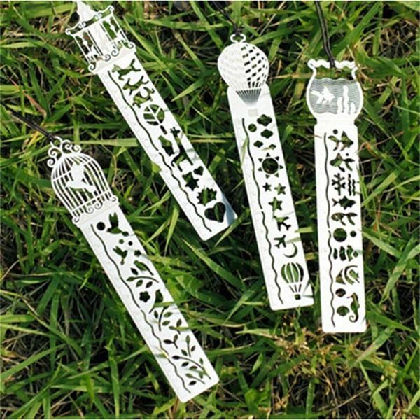 

bookmark 1pc cartoon bird fish metal with ruler