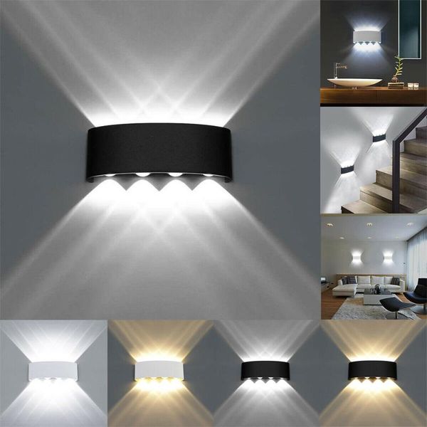 

modern led wall lamp outdoor waterproof garden corridor balcony lighting aluminum indoor bedroom living room stairs light