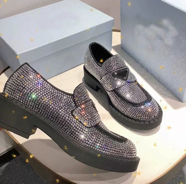 

elegant monolith satin loafers dress shoes with crystals women thick rubber sole platform sneakers slip on lady casual walking discount foot, Black