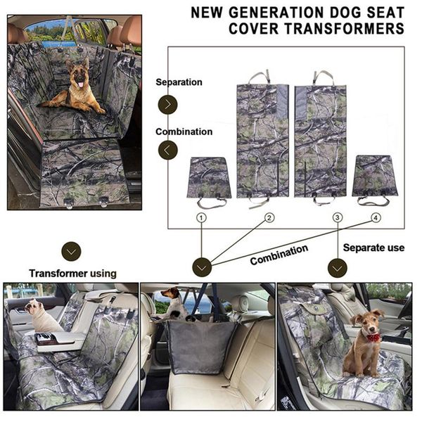 

dog car seat cover detachable mat anti-dirt waterproof oxford cloth pet back row hand wash ventilation covers