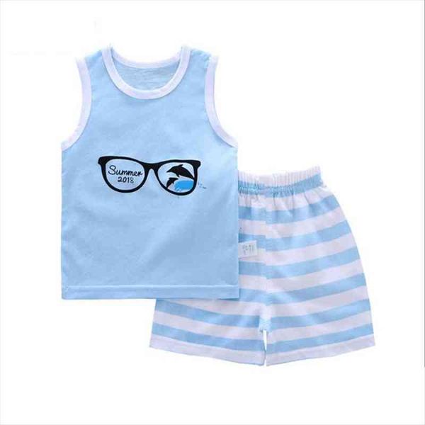 

summer children clothing sleeveless pants 2pcs set toddler baby clothes girls boutique outfits suit kids boys, White