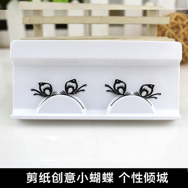 

paper-cut false eyelashes special style exaggerated creative black lace performance stage makeup eyelashes1
