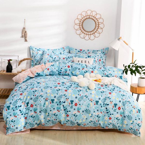 

bedding sets skin-friendly 130 gsm microfiber 1 duvet cover ,2 pillow shams and bed sheet  ,king ,twin ,full size,bedding set 4 in