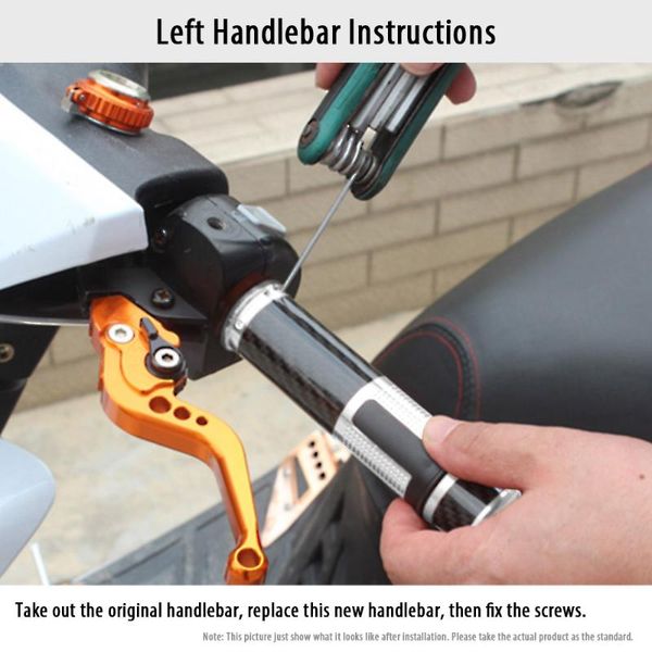 

handlebars pair of universal motorcycle carbon fiber hand grips 22mm