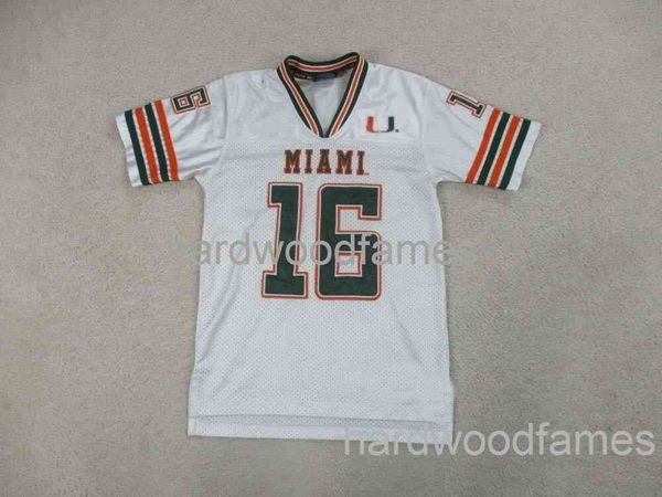 Cusmtom Miami Hurricanes Maglia da calcio Bianco Verde UOMINI DONNE GIOVANI punto aggiungere qualsiasi nome numero XS-5XL