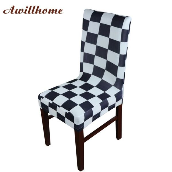 

chair covers style geometric printed cover for dining room home decoration