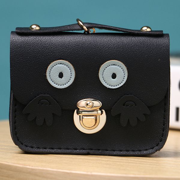 

dhl100pcs coin purses women pu owl decoration square hasp min wallet, Red;black