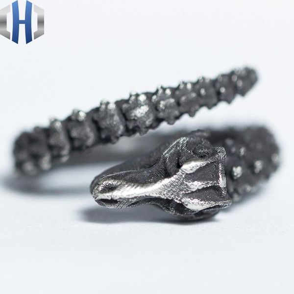 

cluster rings original design handmade silver tyrannosaurus keel ring 925 opening, Golden;silver