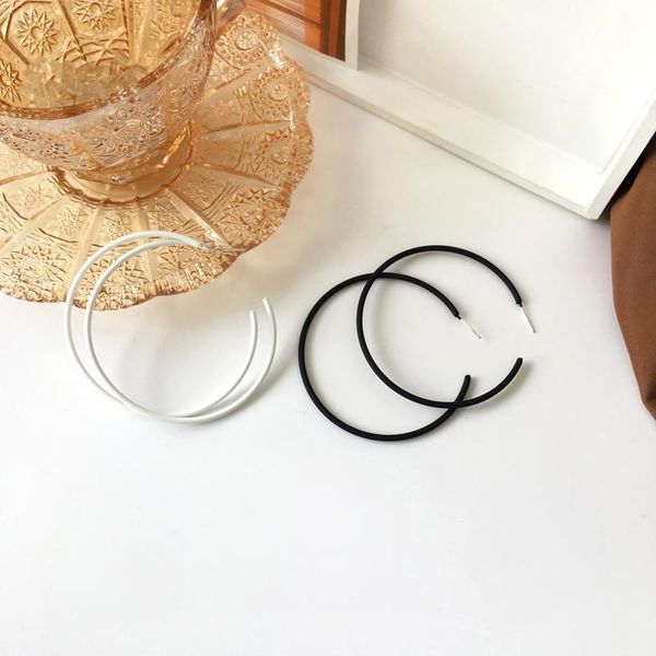 

hoop & huggie bilandi s925 needle women jewelry earrings selling vintage temperament black white round for girl lady gifts, Golden;silver