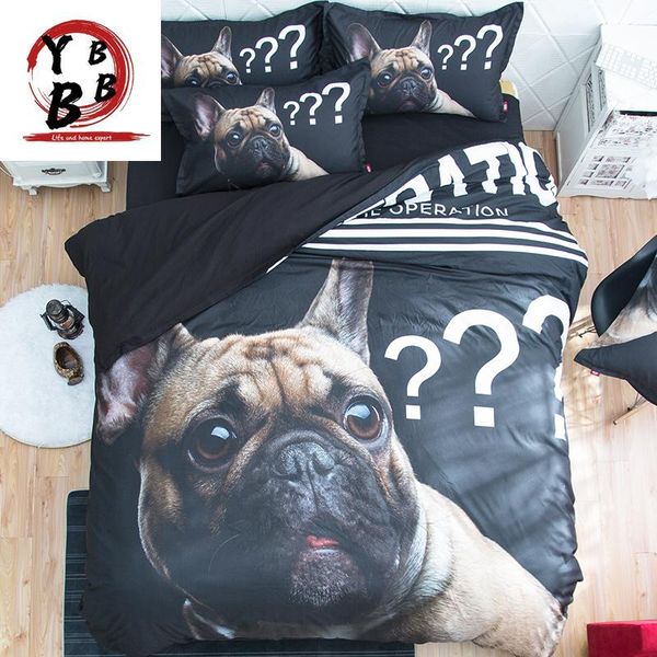 

bedding sets lovely puppy dog bedclothes question mark 3pc comfortable duvet cover quilt pillow cases home textiles