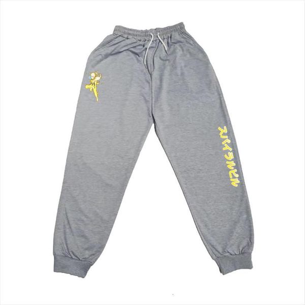 

casual elastic waist loose game women pant characters cartoon print pattern sports fashion stretch, Black