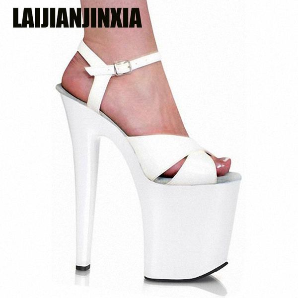

star performance shoes white bride wedding 20 cm ultra high heels sandals thin women e-067, Black