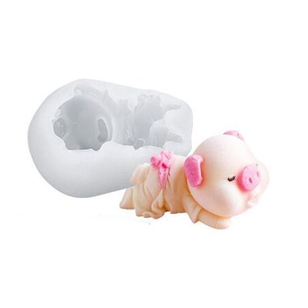 

cake tools pig shaped silicone soap candy fondant chocolate mould decoration