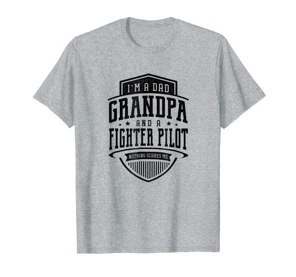 

family father's day i'm a dad a fighter pilot t-shirt men, White;black