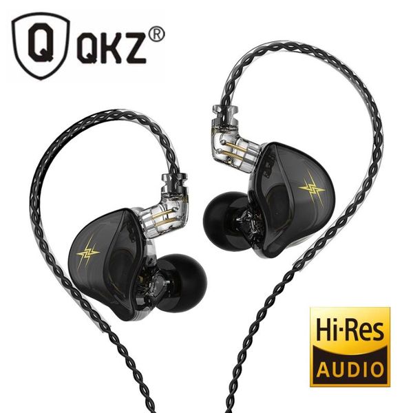 

headphones & earphones qkz zxt dual driver hifi earphone detachable wired with mic bass noise reduction headset musician monitor earbuds edx