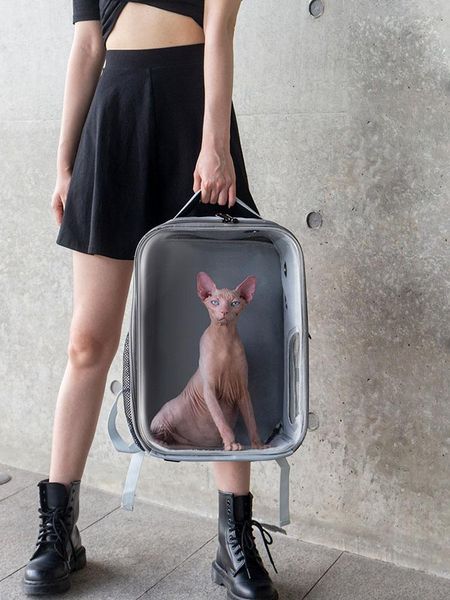 

cat carriers,crates & houses breathable pet bag large capacity bags orange plecak pets knapsack four seasons universal comfortable for cats
