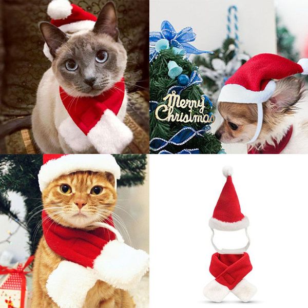 

cat costumes wan-515c christmas festival pet dogs puppy cats hats scarf fashion clothes accessories