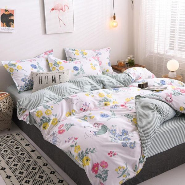 

bedding sets home textiles duvet cover flat sheet skin-friendly aloe cotton 3/4pcs quilt pillowcases