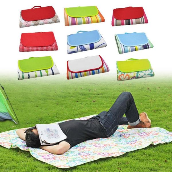 

portable waterproof camping picnic mat sand proof beach blanket carpet oxford sandproof folding pad for outdoor concerts grass pads