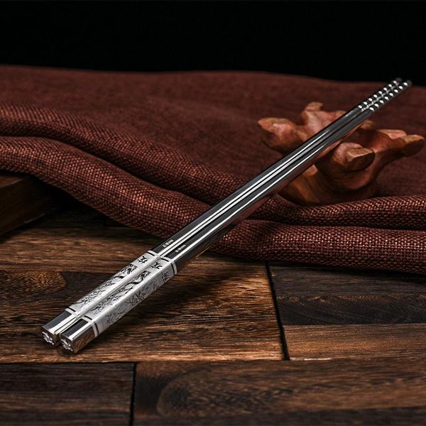 

chopsticks s999 sterling silver hand-carving bambooflower chop sticks tableware