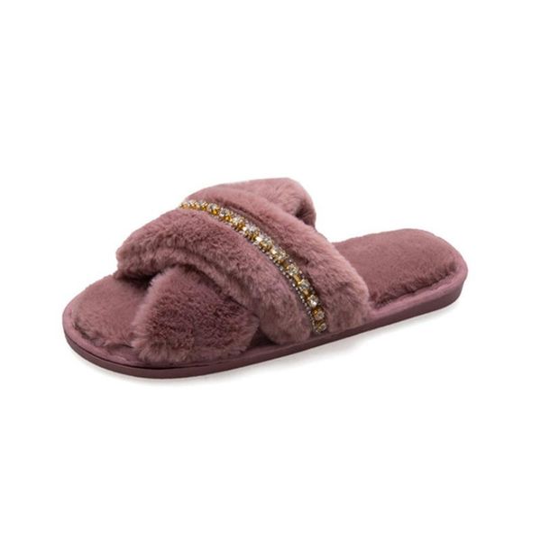 

the cross - help maomile slippers female home indoor flat bottom rhinestone flip-flop wooden floor cotton drag stuffies, Black