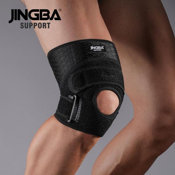 

elbow & knee pads jingba support adjustable sports volleyball brace belt running protector basketball fitness kneecap, Black;gray