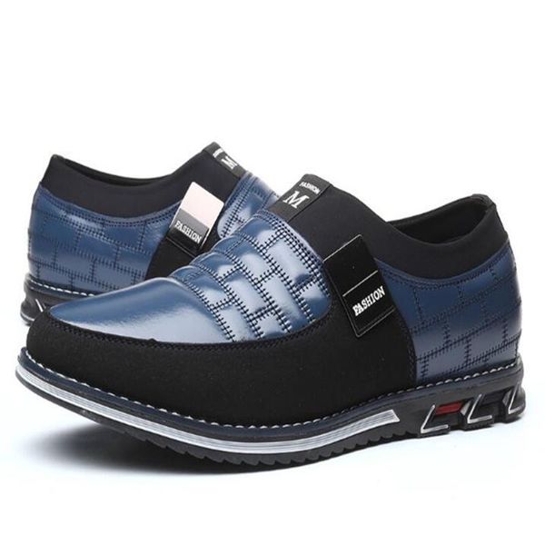 

dress shoes men genuine leather loafers mocasines hombre breathable sneakers zapatos de y86, Black