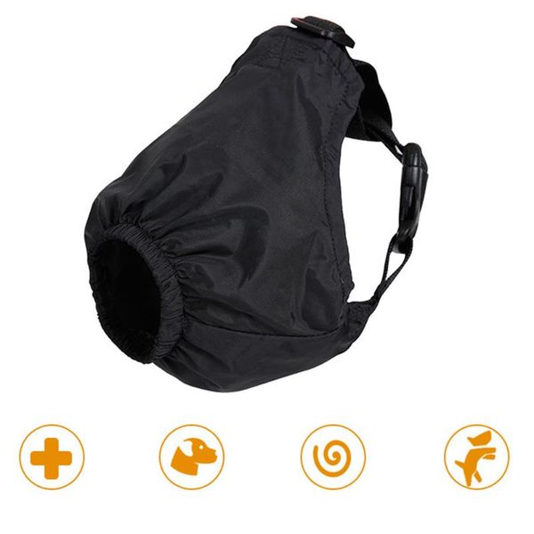 

dog apparel nylon muzzle pet stress relieve elastic adjustable anxiety solid eye mask blindfolds calming cap shading black