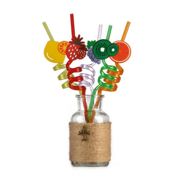 

drinking straws 5/10pcs creative modeling smoothie plastic cartoon for milkshakes ice drinks kids fruit party supplies