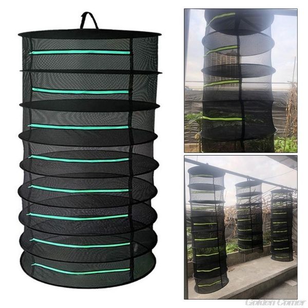 

multi-layer hanging drying rack fishing net with zipper dryer mesh tray hanger for flowers buds planting m18 21 laundry storage & organ orga
