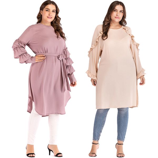 

plus size 5xl arabic turkey islam women muslim fashion long sleeve dress abaya musulman saudi arabe islam long clothing, Red