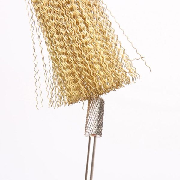 

nail art equipment 1pc drill bits cleaning brush copper wire brushes for electric manicure drills brusher clean tool, Silver