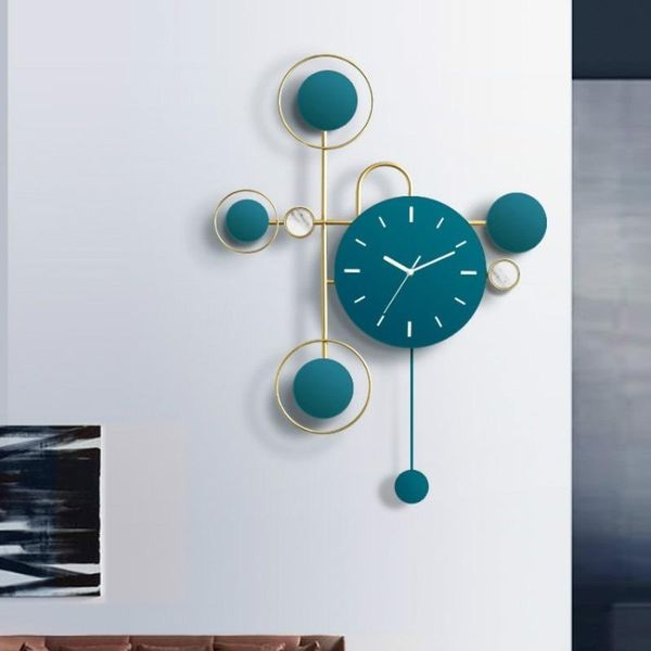 

wall clocks art modern design clock large pendulum silent luxury creative nordic living room horloge home decor dl60wc