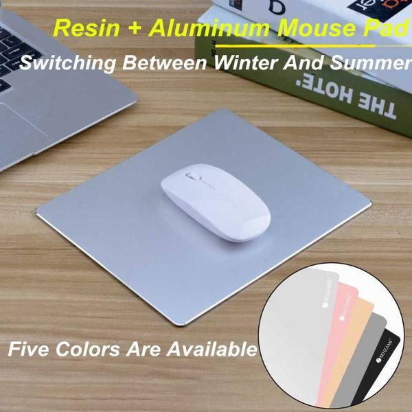 

mouse pads & wrist rests metal aluminum pad mat smooth magic ultra thin double side waterproof mousepad accessories 2021