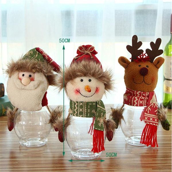 

party decoration christmas candy jar for children home year gift box kids deskwindow xmas decor