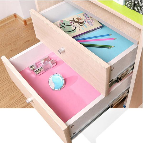 

saingace 45Ã150mm thickened eva oil-proof cabinet mats washable refrigerator mat wardrobe drawer moisture-proof table 2021 & pads