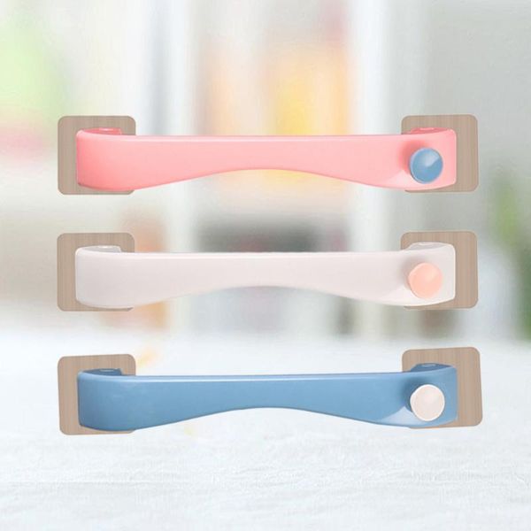 

towel racks 3pcs hangers wall-mounted rack bathroom holder household supplies (small, white+blue+pink)