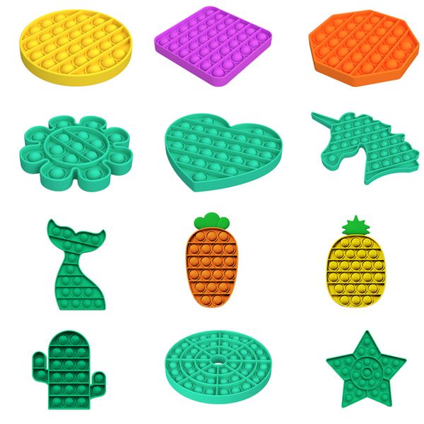 

fidget toys pop it simple dimple anti stress push bubble kids unicorn dinosaur popsit sensory toy