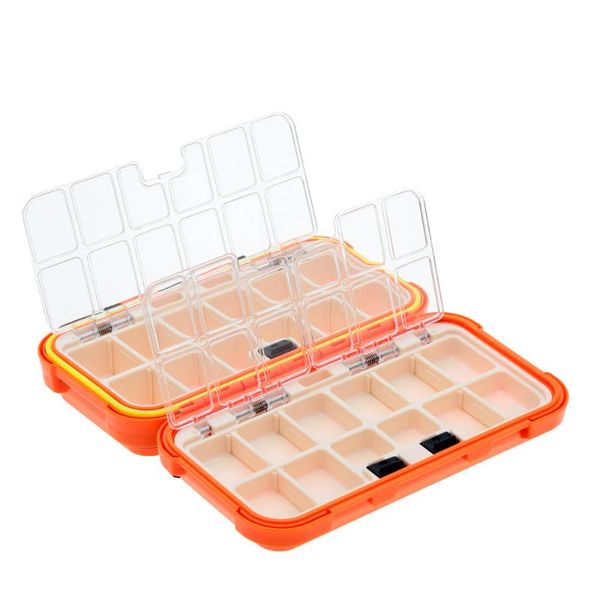 

fishing accessories 24 compartments double layer lure box tackle portable fish bait trout flies storage case