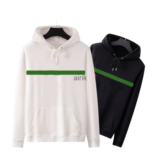 

21ss paris designers hoodies mens classic badge red green stripe letter print fashion casual womens street long sleeve luxurys sweatershirt, Black