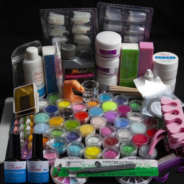 

nail art kits acrylic powder glitter manicure set for kit gems decoration crystal rhinestone brush tools 4.7