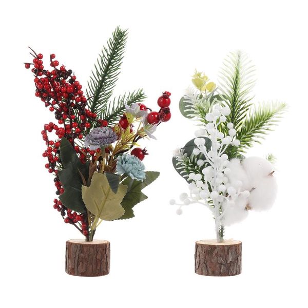 

christmas decorations 2pcs creative tree ornaments mini trees home