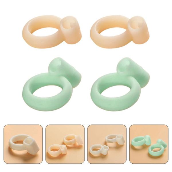 

chopsticks 4pcs silicone learn accessories children supplies (random color)