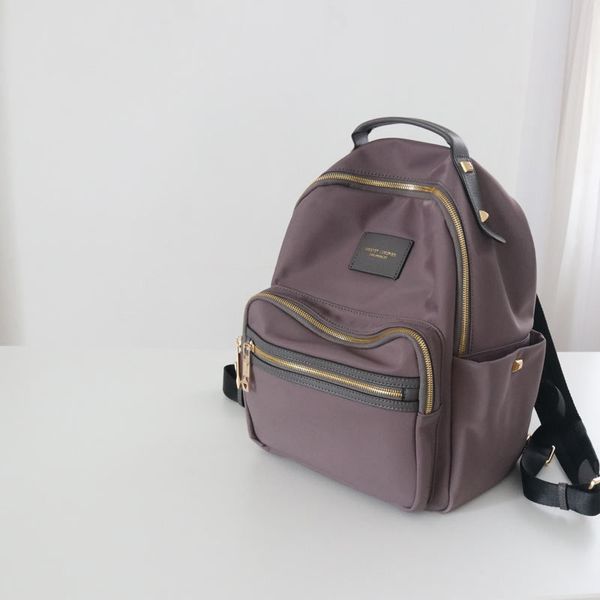 

design handbag versatile casual 2021 light oxford cloth with leather large capacity backpack women's backpack pink series 5gz3