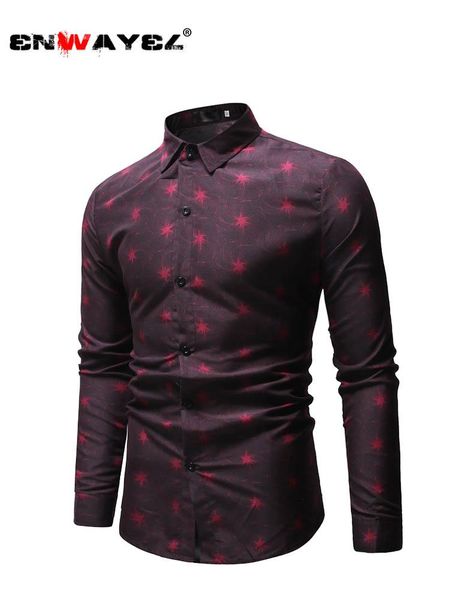 

men's casual shirts enwayel brand 2021 spring design full for men summer fashion long sleeve male flower shirt arrival ml07, White;black