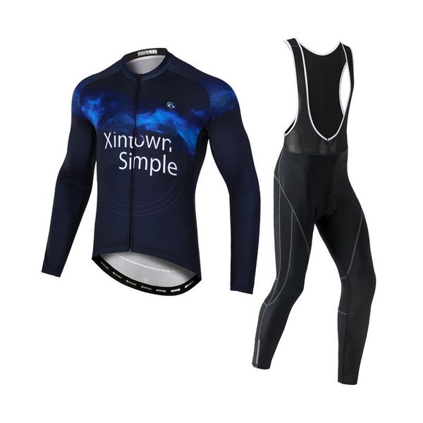 

racing sets yocene fashion printing mountain suit wholesale high elasticity men bike clothes odm absorb sweat quick dry cycling wear, Black;blue