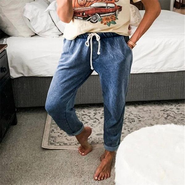 

women's jeans summer ripped boyfriend for women fashion loose vintage high waist plus size pantalones mujer vaqueros#j30, Blue