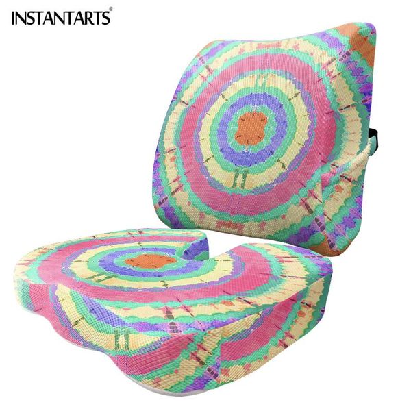 

seat cushions instantarts coloured art paint design pillow cushion womens mens back pain massager memory cotton tie dye pads