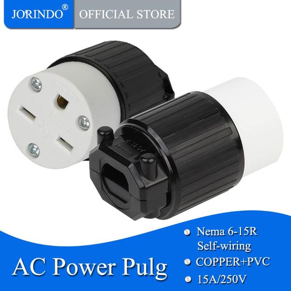 

smart power plugs jorindo nema 6-15r 15a/250v self-wiring socket,american standard industrial female plug,us connector
