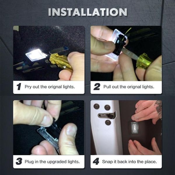 

emergency lights 2pcs led car interior ambient upgraded kit for model 3 s x light